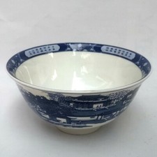 5.2 Inch Chinese Blue-and-white Porcelain Painting Landscape Figure Bowl Dish