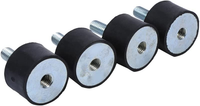 4 StüCke Gummimetallpuffer Anti Vibration Silentblock Auto Boot Spulen, Zylindri