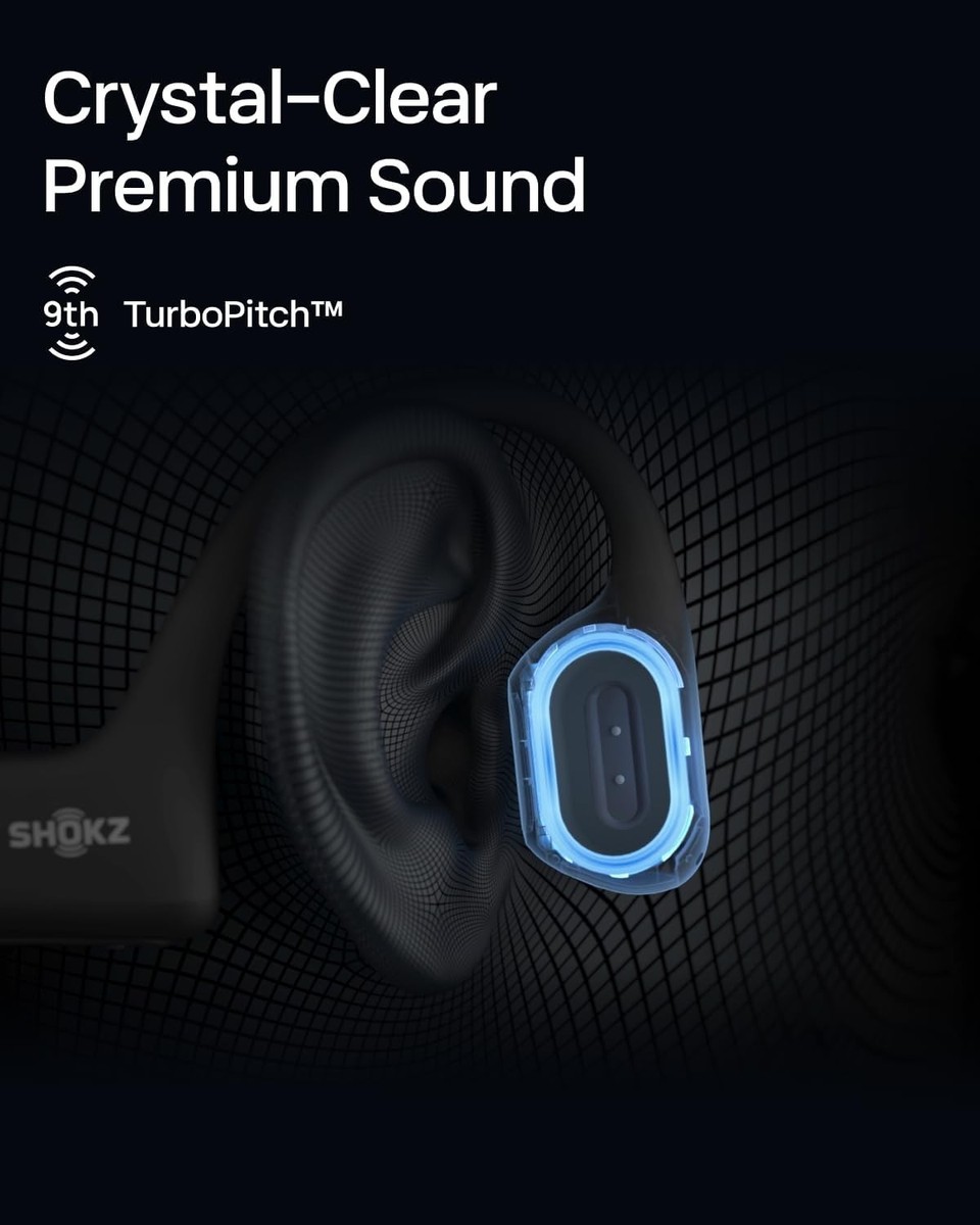 Shokz S803-ST-BK-US OpenRun Bone Conduction Open-Ear Endurance