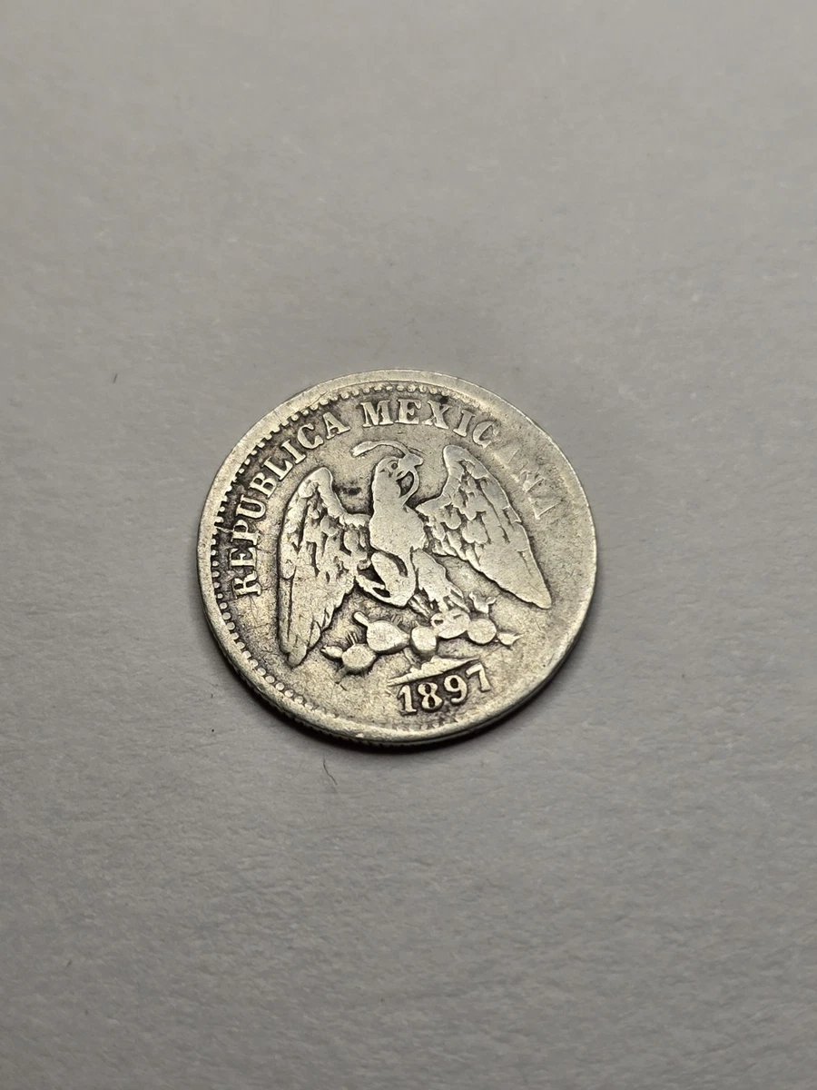Silver 1897 Year Second Republic of Mexico Coins (1867-1905) for