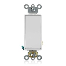 Leviton 5621-2W Decora Plus 20Amp Single Pole Rocker Light Switch 120/277V White