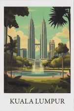 Kuala Lumpur Featuring Petronas Towers New 2025 Print Postcard 4x6 Travel