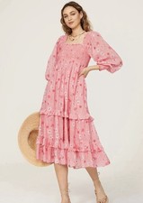 LoveShackFancy Miri Pink Cotton Dress XS 