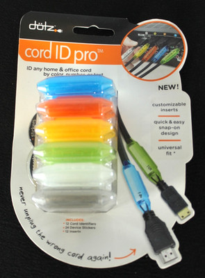 Cord ID Pro Cord and Cable Identification System 12 Count Assorted Colors SEALED