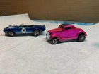 Hot Wheels Redline Light My Firebird 1969 Blue Gray Classic Ford Coupe Hot Pink