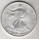 2000 P WALKING LIBERTY AMERICAN EAGLE .999 FINE SILVER DOLLAR COIN 1oz TYPE 1 $1