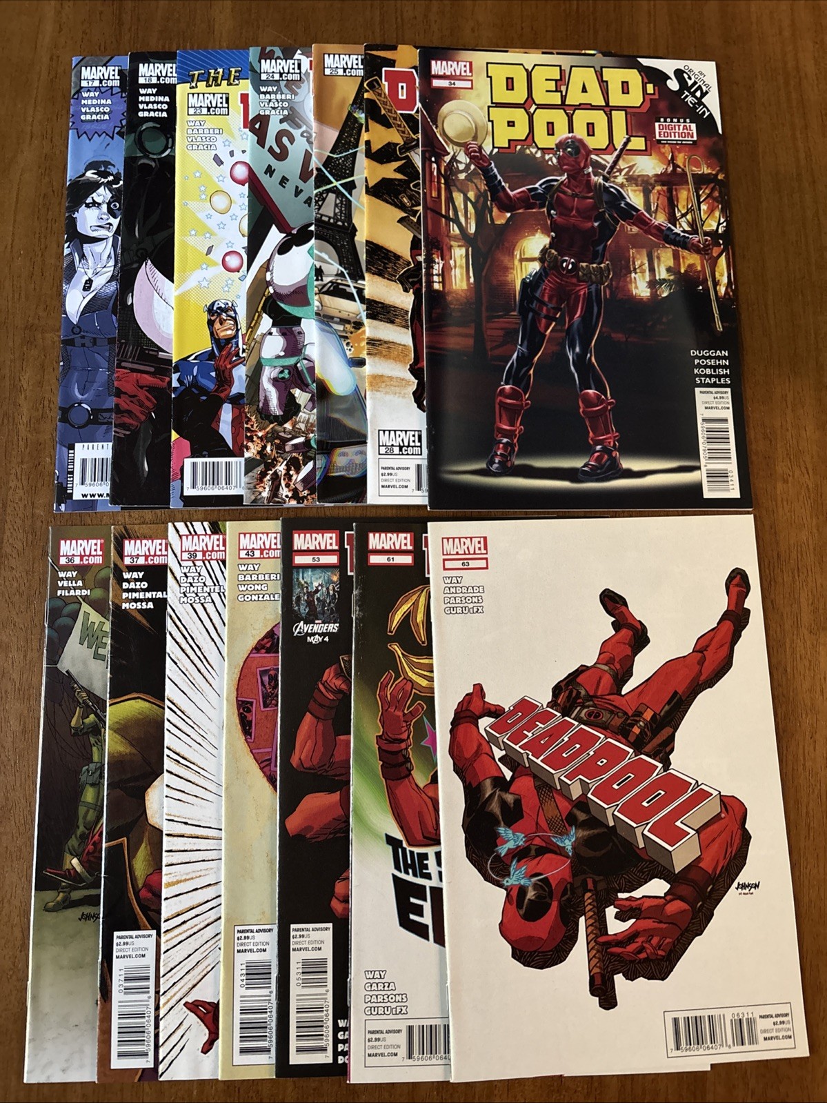 Deadpool (2008 Series) 14 Issue Lot # 17 18 23 24 25 28 34 36 37 39 43 53 61 63