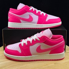 Nike Air Jordan 1 Low Valentines Day Pink White 553560-661 Sz 6.5Y/ 8W Shoes New