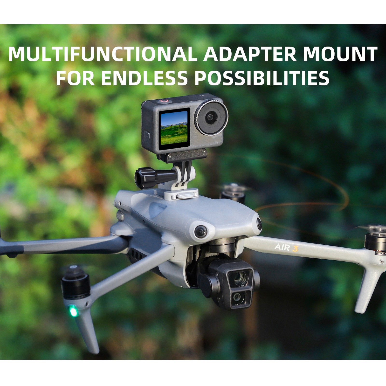 For DJI Air 3 Drone Action Camera Adapter Base Extension Holder Accessories