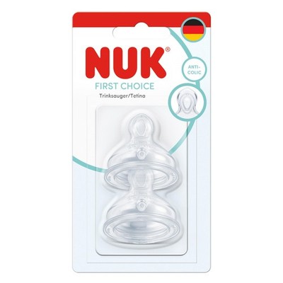 NUK First Choice Babyflaschensauger 6+ Monate Anti-Kolik Silikon