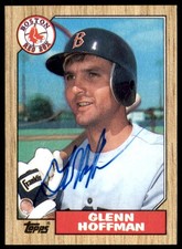 Glenn Hoffman 1987 Topps #374 Auto Boston Red Sox