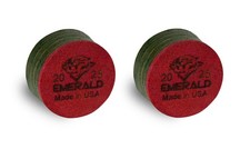 2 TIGER EMERALD Laminated Pool Billiard CUE TIPS-13 or 14 mm - AUTHORIZED DEALER