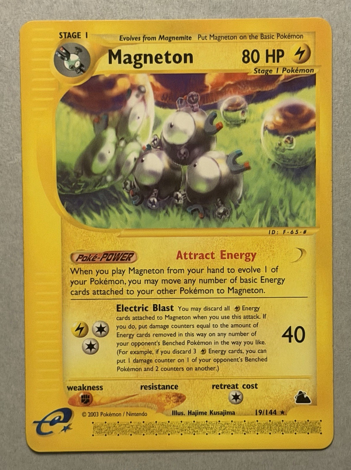 Pokemon TCG Magneton 19/144 Skyridge Non-Holo Rare 2003