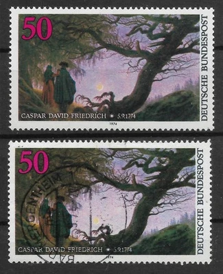 Bund 1974 Lot **/o Mi 815 Caspar David Friedrich Maler Zeichner Mond 02690C - Bild 1 von 3