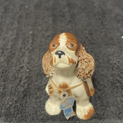 Vintage Spaghetti Dog Cocker Spaniel Floppy Ears Brown & White 1st Place Ribbon