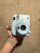 Fujifilm Instax Mini 11 Instant Camera Blue Built-in Flash Selfie Mirror