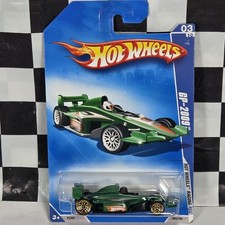 2009 Hot Wheels Racing Gp-2009 069 Green Indy F1 Car W Gold Rims Nip Race Team