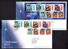 GB - 2021 Christmas Set + MS First Day Cover