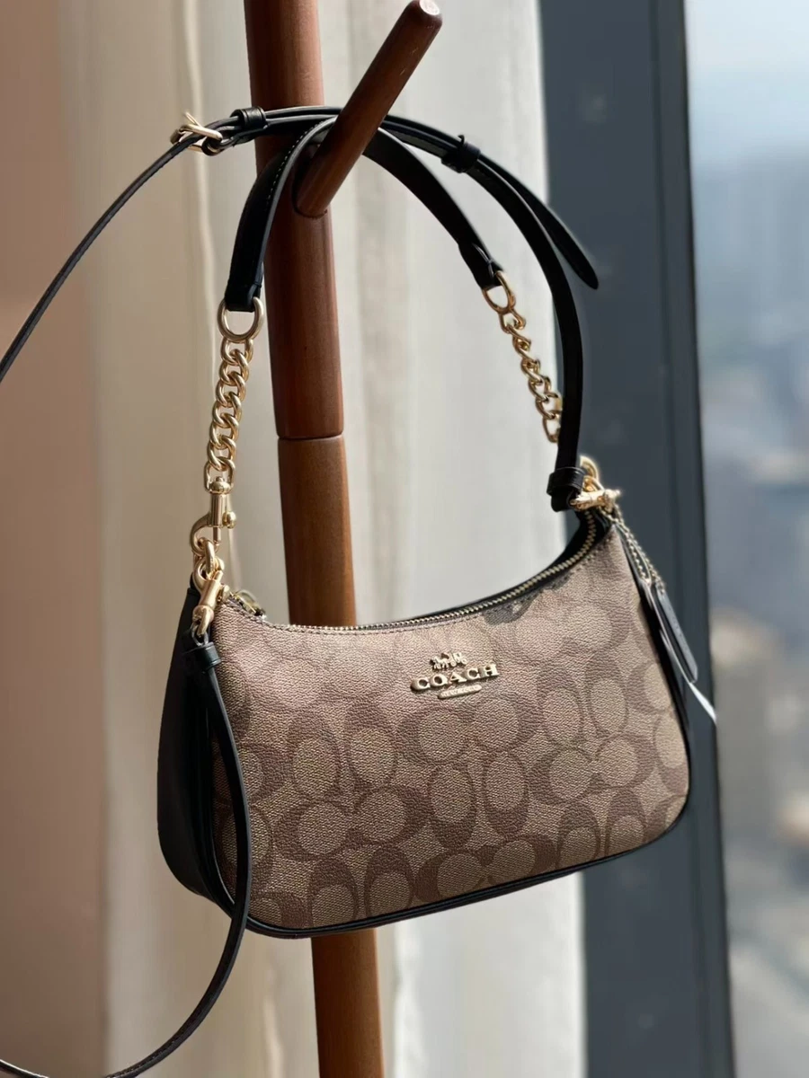 バッグ COACH Leather Satchel Brown Shoulder Bag Brown Leather Women's Purses & Handbags | Coach