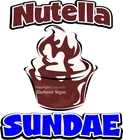 Ice Cream Sundae Nutella DECAL Food Truck Sign Concession Sticker