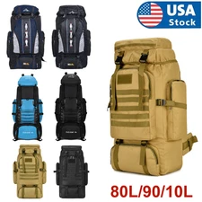 80L/100L Outdoor Travel Backpack Rucksack Camping Tactical Hiking Trekking Bag
