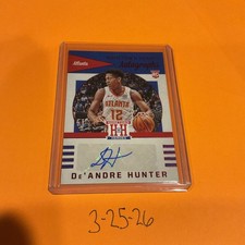 Deandre Hunter 2019-20 Panini Hometown Heroes AUTO Rookie Card Hawks Cavaliers