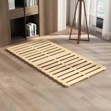 Floor bed frame Solid Wood Floor Bed - Japanese Style Foldable Slatted Frame