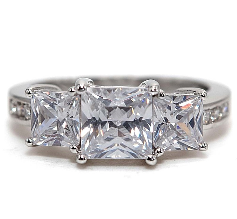 2CT Heat Treated Moissanite 925 Sterling Silver Ring Sz 7 MM2-3