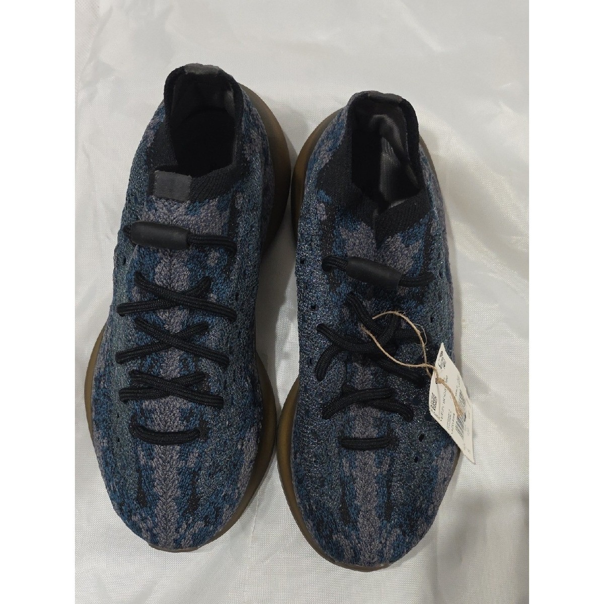 Yeezy Knit Boots‎ in Blue and Black with Brown Sole Yeezy Basketball Knit  main image 4