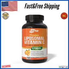 NutriFlair Liposomal Vitamin C 1700mg 180 Capsules - High Absorption Fat Solu⭐️⭐