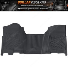Tpe Floor Mats Liner For 2007-2014 Silverado Sierra 1500 25003500hd Bench Seat