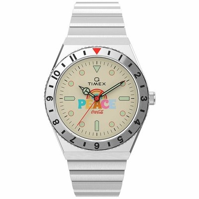 Wristwatch TIMEX LAB ARCHIVE 1971 TW2V25800 Coca Cola Stainless Steel Beige