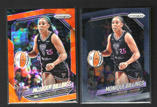 MONIQUE BILLINGS 2 Card Lot 2025 Panini Prizm WNBA #99 Orange Ice Prizm / Base