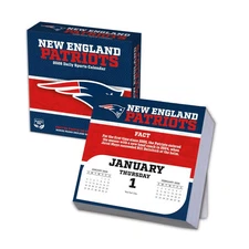 Turner Licensing,  NFL New England Patriots 2026 Desk Calendar, 5.38'' X 5.38'',