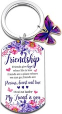 Long Distance Friendship Gifts For Women Best Friend Keychain Gift Ideas...
