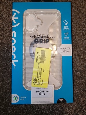 Speck Gemshell Grip Slim Fitted Case For iPhone 16 Plus MagSafe Clear Color 