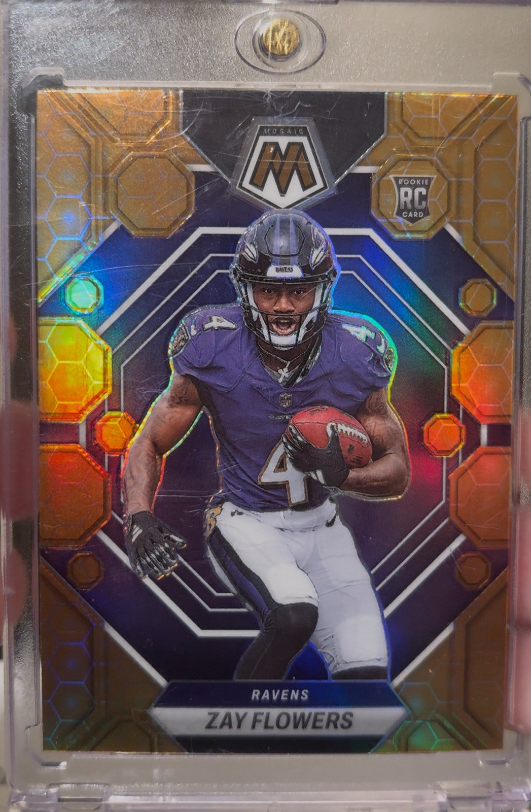 2023 Panini Mosaic - Rookies Zay Flowers #380 Honeycomb Prizm (RC)