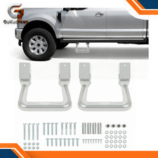 For Trucksuvpickup Universal Truck Side Step Nerf Bars Silvery Aluminum Pair