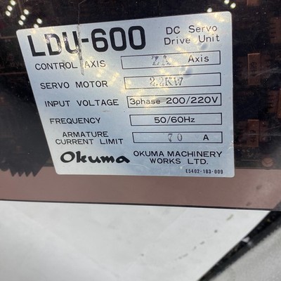 Okuma Ldu-600 4 Axis Simulturn CNC Lathe DC Servo Drive 50 Amp for
