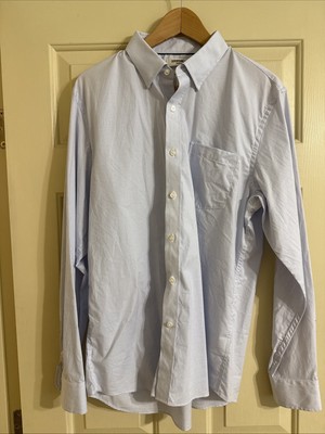 Goodthreads Long Sleeve Pinstripe Stretch Poplin Shirt Men's Large - NWT