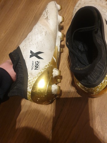 Adidas X 16.3 Purechaos UK 6.5 Football Boots Trainers White Gold Black NSG - Picture 9 of 11