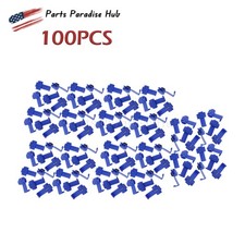 100PCS Blue Quick Splice Lock Wire Terminals Crimp Electrical Cable Connectors