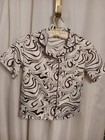 Art Class Dark Gray And White Silky Pajama Top Girls L 10/12 — photo 1