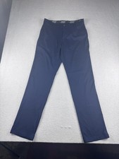 Nike Men's Dri-Fit Flat Front Golf Pants Navy Blue Size 34x34 Performance