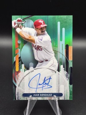 Juan Gonzalez Auto /75 - 2025 Topps Finest, Green Refractor #FA-JG