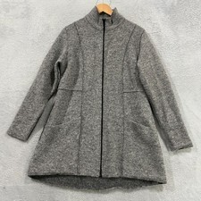 Cut Loose Jacket Women Medium Full Zip Wool USA Made Minimalist Preppy Career