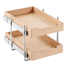 2 Tier Pull Out Cabinet Organizer,14"W x 21"D Cabinet Drawer,Soft Close Slide ou