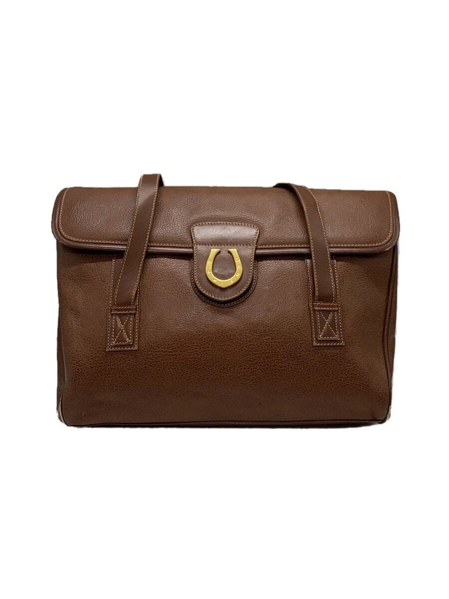 Sac bandoulière GUCCI ancien fer à cheval quincaillerie cuir marron 001.115.1199 Occasion