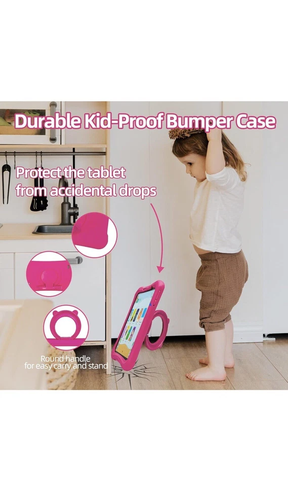 Tablet for Kids, 8 inch Toddler Kid Tablet Android 11 Go, 1GB RAM 32GB ROM - Image 4 of 4
