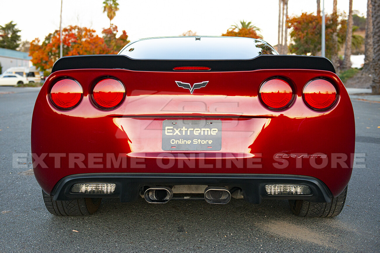 Gloss Black Extended Rear Trunk Wing Spoiler For 2005-2013 Chevrolet Corvette C6 ZR1 11 thumbnail image
